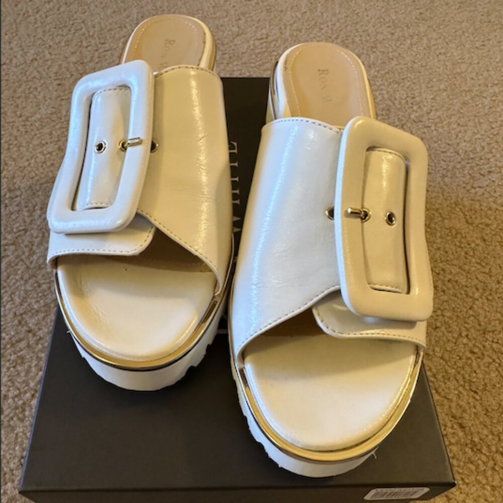Ron White Candra Buckle Napa Slide Sandals